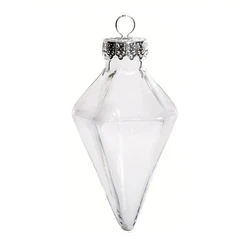20 Pieces x DIY Paintable Shatterproof Christmas Decoration Ornament Fillable 115mm Plastic Diamond