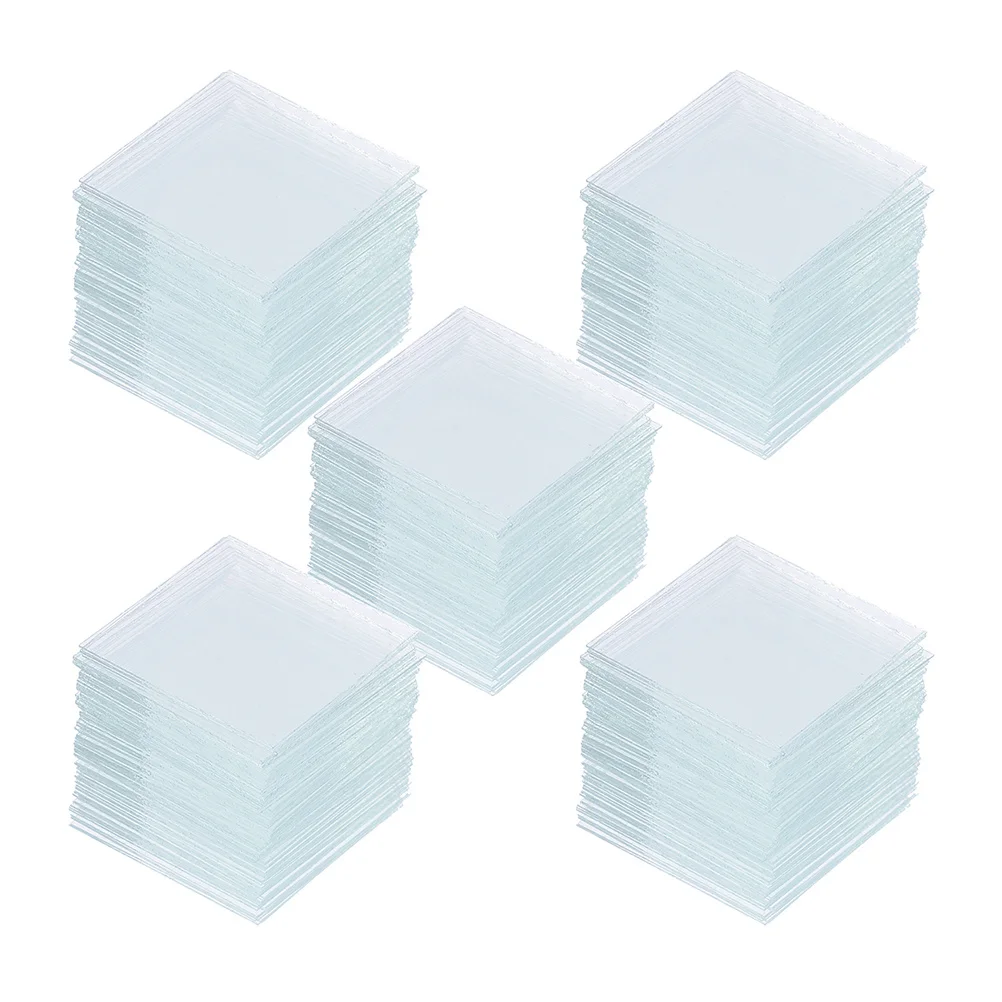 500Pcs Microscope Cover Slips Transparent Square Glasses Robust Specimen Preparation Consumable for Educational Institutions