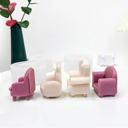 Diy Handmade Products Small Sofa Seat Silicone Mold Scented Gypsum Ornaments Drop Glue Resin Mold for Decoration 55KA