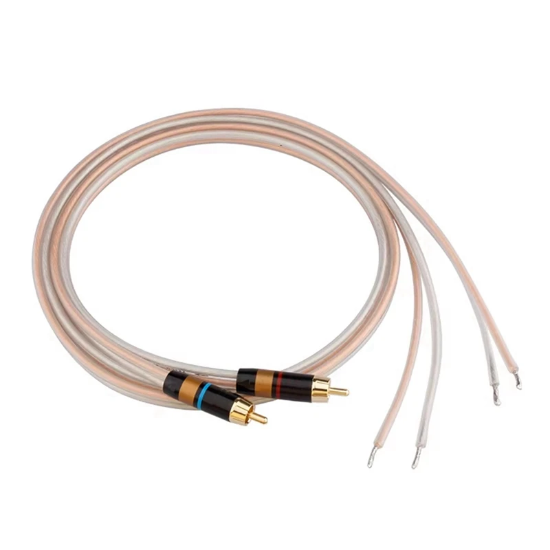 Super Sale HiFi RCA Speaker Cable Bare Wire,for Amplifier Subwoofer Receiver