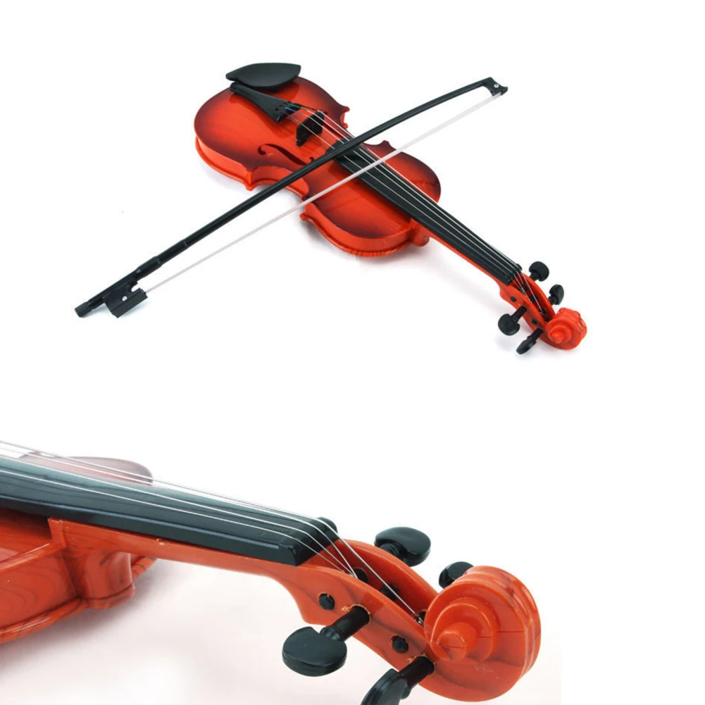 Kids Simulated Violin Toys Realistic Violin With Adjustable String Musical Instrument For Beginner Gifts