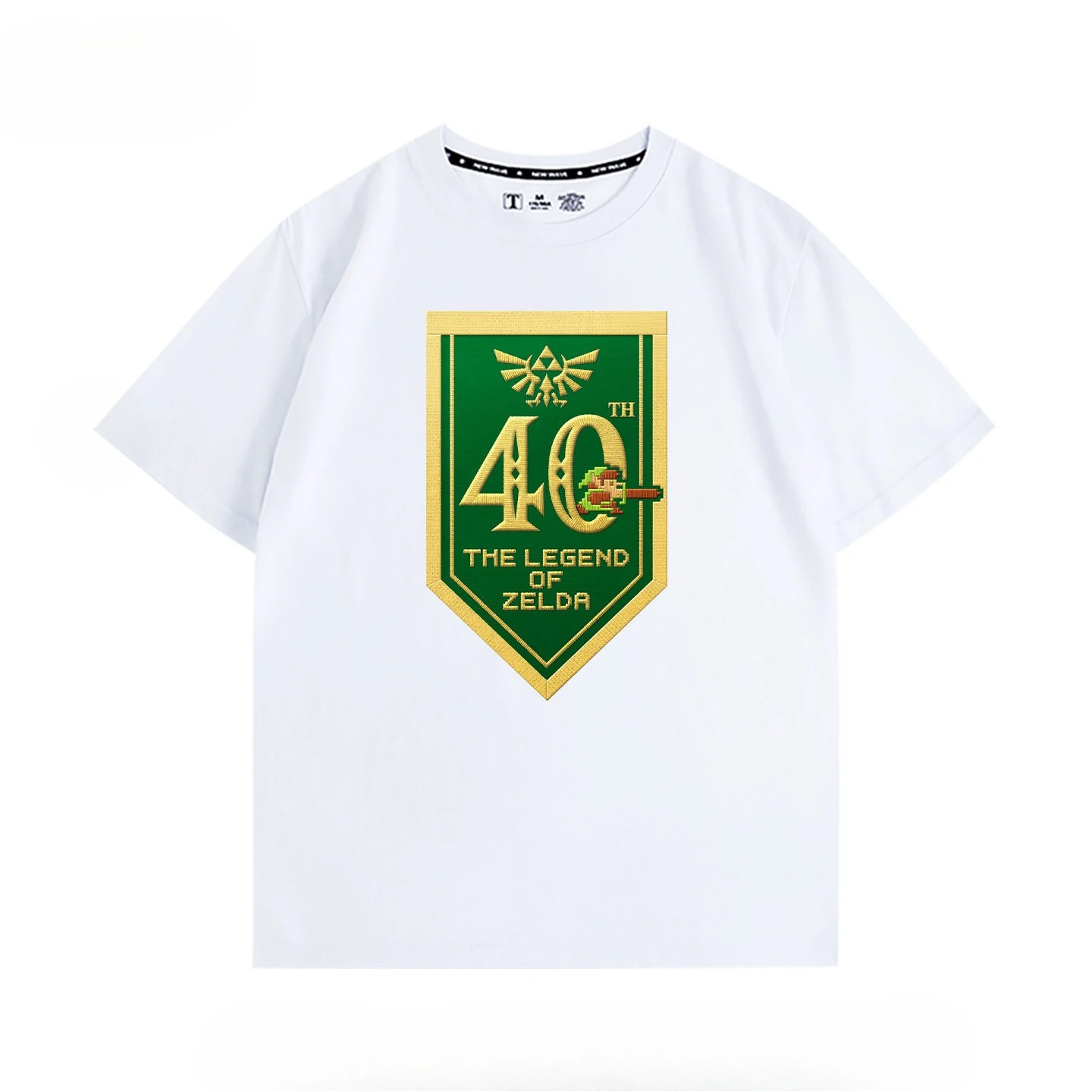 The Legend of Zelda 40th Anniversary T-Shirt Zelda Triforce Logo Shirt Ocarina of Time Graphic Tee Game Fan Gift Casual Cotton