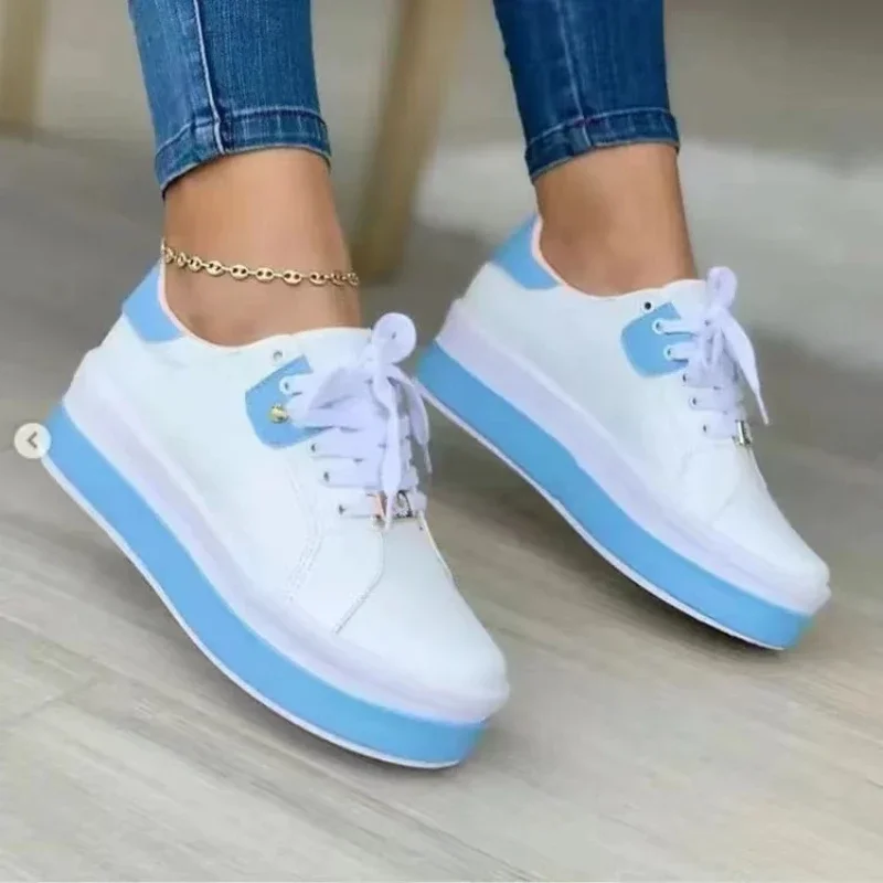 Women Platform Sneakers Trend White Shoes for Women 2024 New Sunflower Decoration Vulcanized Shoes Zapatillas Plataforma Mujer