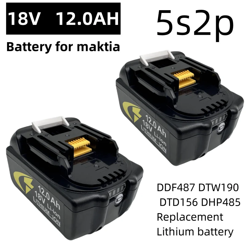 BL1860B Makita li-ion Battery 100% compatible for Makita 18V power tools DDF487 DTW190 DTD156 DHP485 Replacement Lithium battery