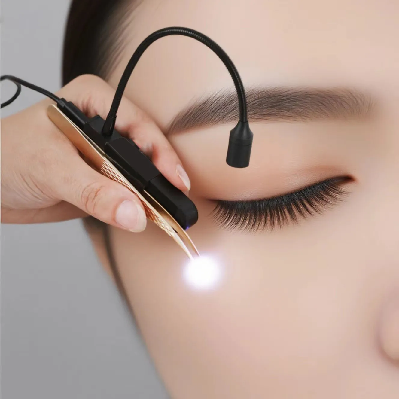 LED UV white light Tweezer Light For Eyelash Extension Manicure 1-2s Uv Glue Fast Curing Professional UV Lash Fit All Tweezers