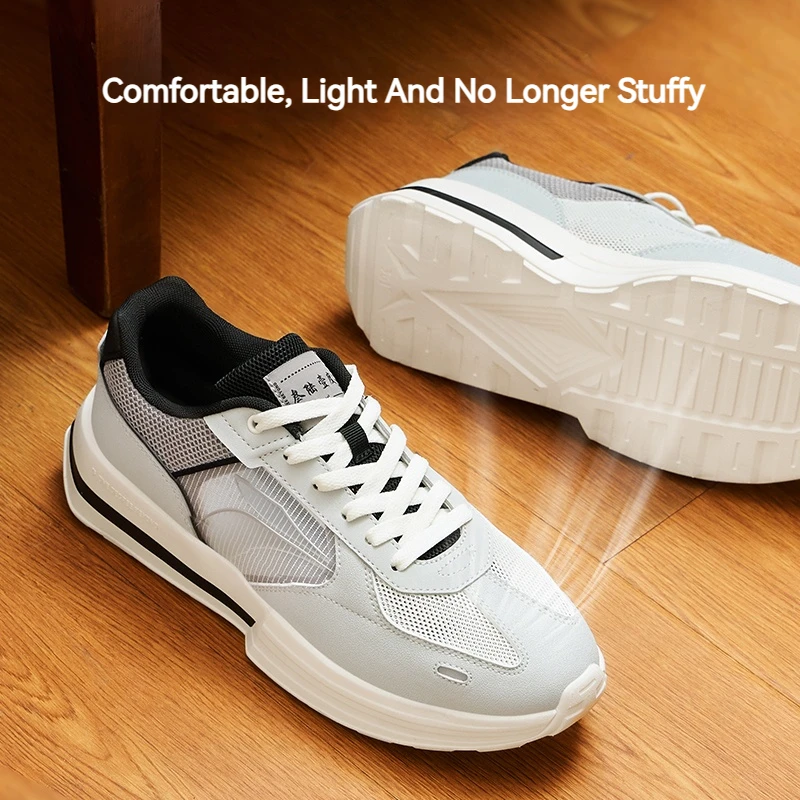 361 Degrees Casual Shoes Men Lightweight Durable Stable Summer Breathable Soft-soles Comfortable Male Sneakers 672426760