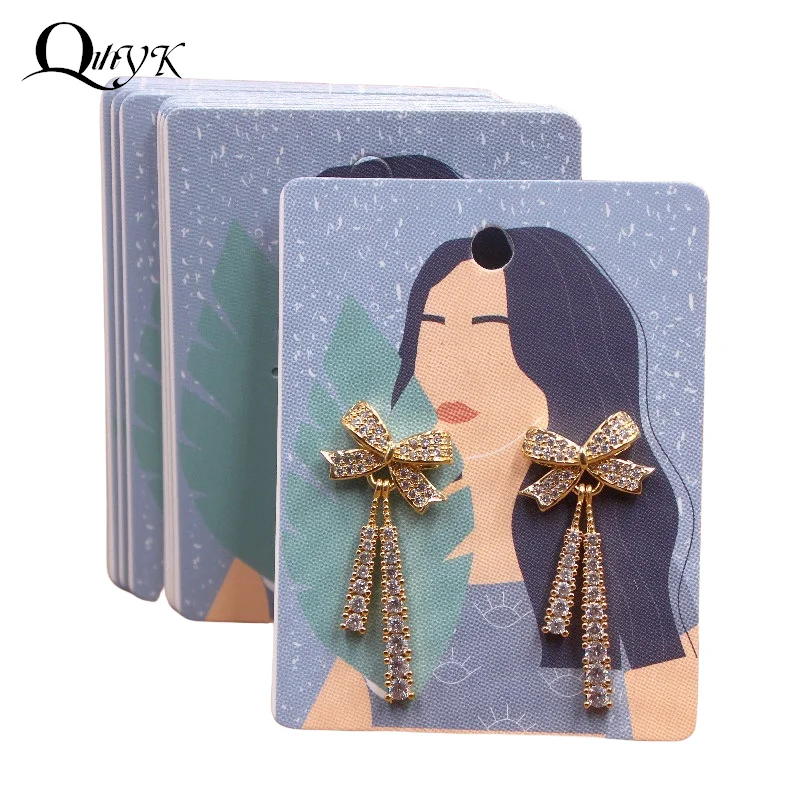 

50/100pcs Earring Display Card Necklace Holder Set For Packing Jewelry Organizer Ear Studs Earrings And Jewelry Display Supplies