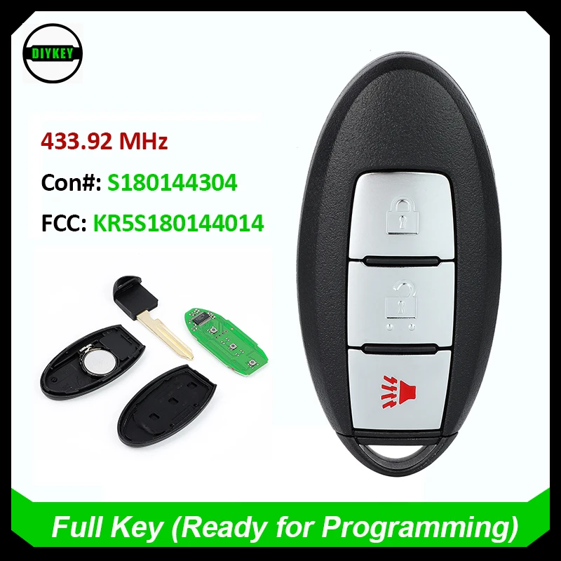 

DIYKEY S180144304, умная лампа 433,92 МГц 4A, чип для Nissan Pathfinder Murano Titan XD 2015 2016 2017