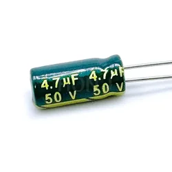 20PCS Higt quality 50V4.7UF 50V 4.7UF 5*11MM aluminum electrolytic capacitor 50V 4.7UF 5*11MM