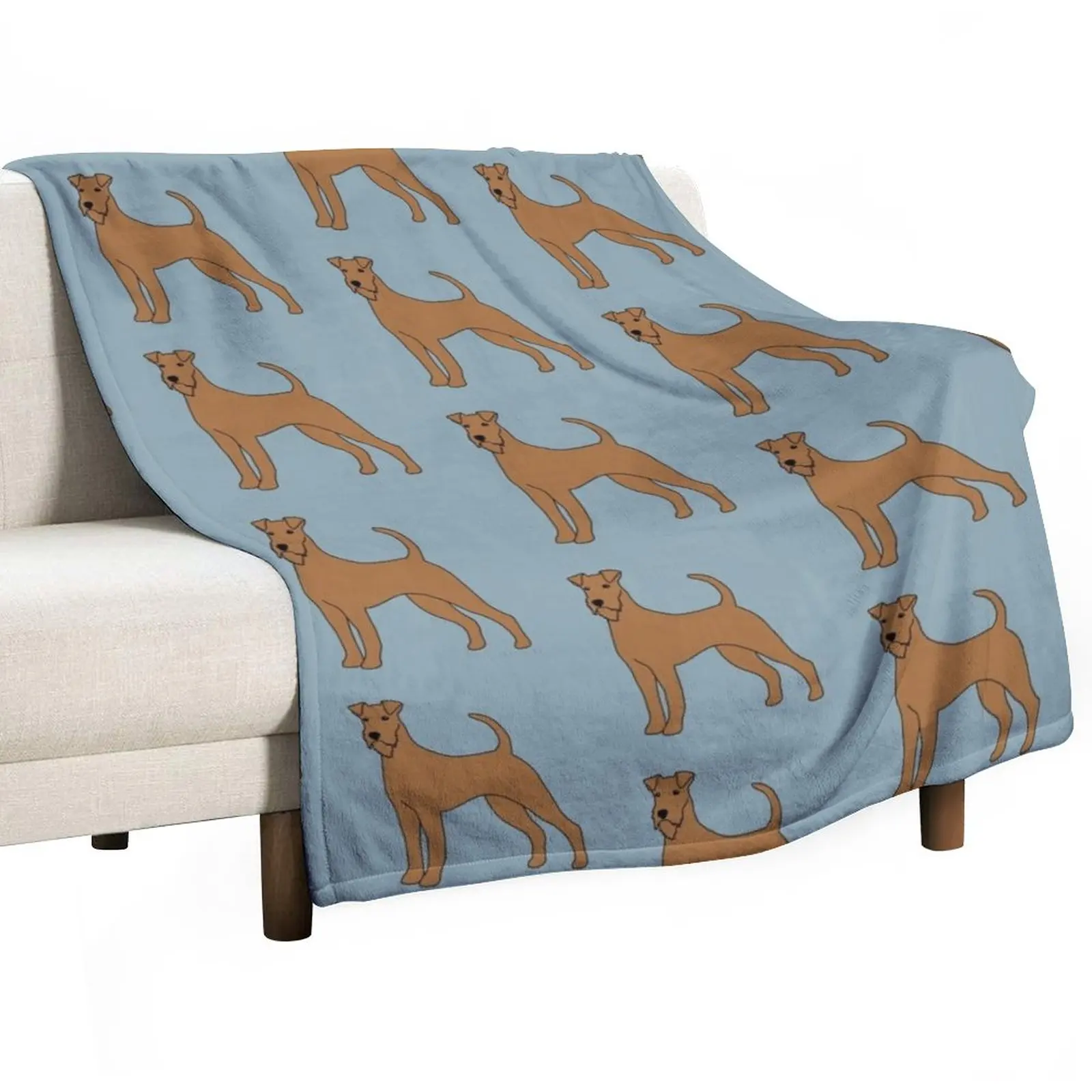 

Irish Terrier Throw Blanket Fluffy Shaggy Blanket bed plaid Flannel Fabric