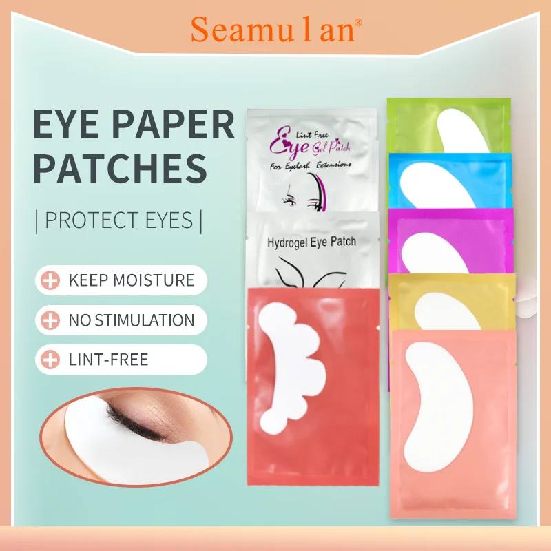 

50 Pairs/Lots Eyelash Extension Eye Paper Patches Lint Hydrating Lash Extension Cloud Shape Eye Pads Eyelash Makeup Tools