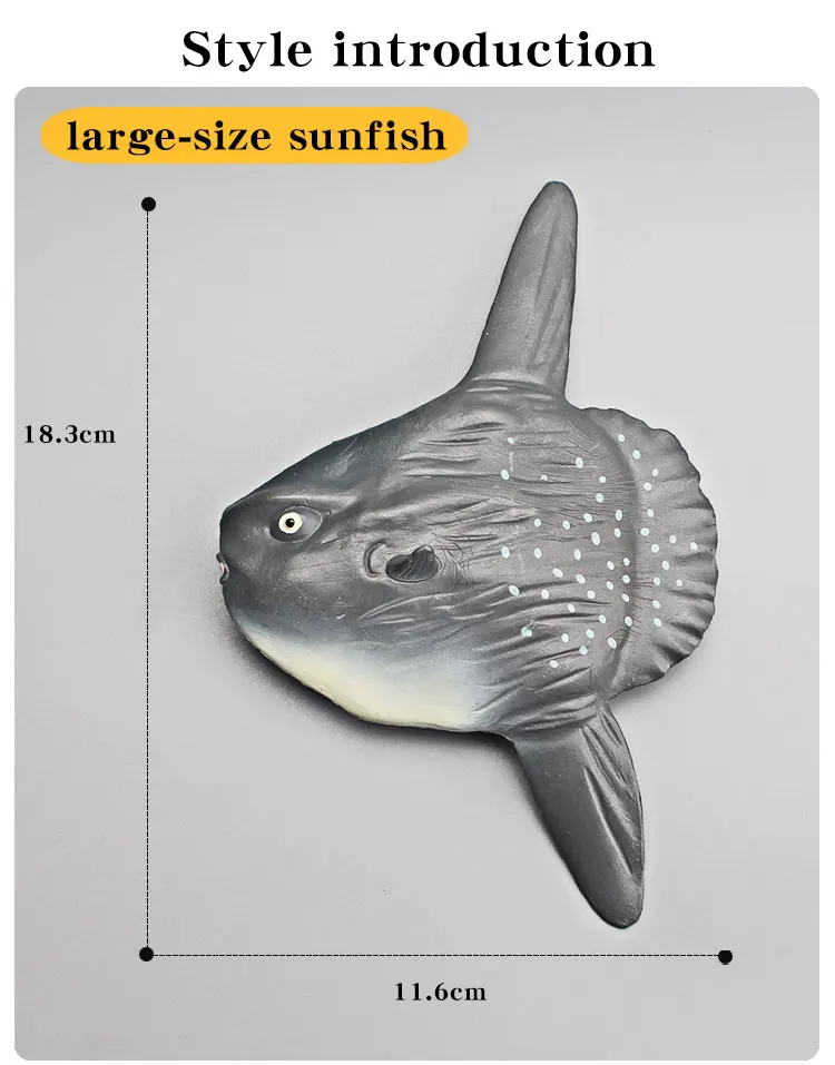 Pädagogisches Miniatur-Meerestiermodell – simulierte kognitive solide Sonnenfische, Mondfische, Sufferfish-Actionfiguren für Kinder – Detail 2