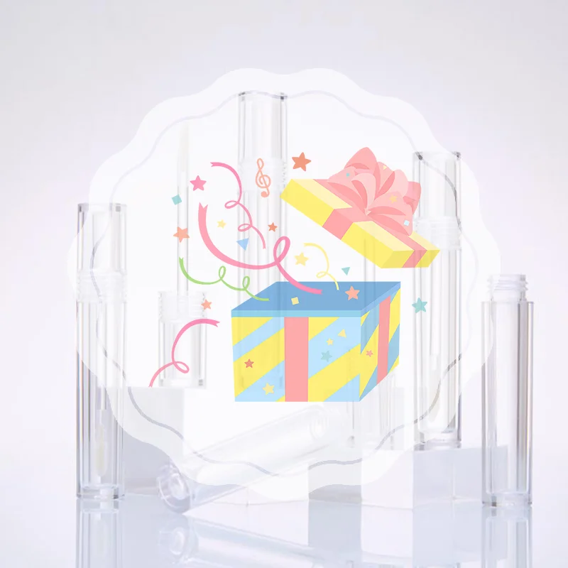 1 قطعة 5 مللي أنابيب ملمع الشفاه الفارغة حاوية الشفاه البلاستيكية PET زجاجة بلسم شفافة #1