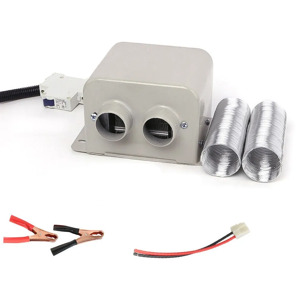 

Portable Fan Heater Windshield Defroster Powerful Heating Capabilities Heat-Up In 1 Minute Dual Hole Air Outlet Heater