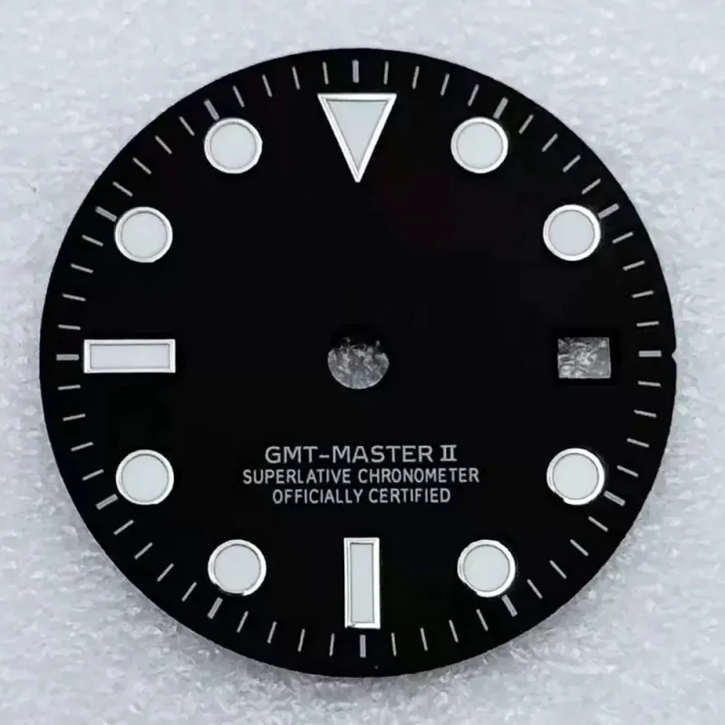28.5mm sub marine GMT master red white blue watch dial suitable for NH34 NH35 NH36 automatic movement replacement parts