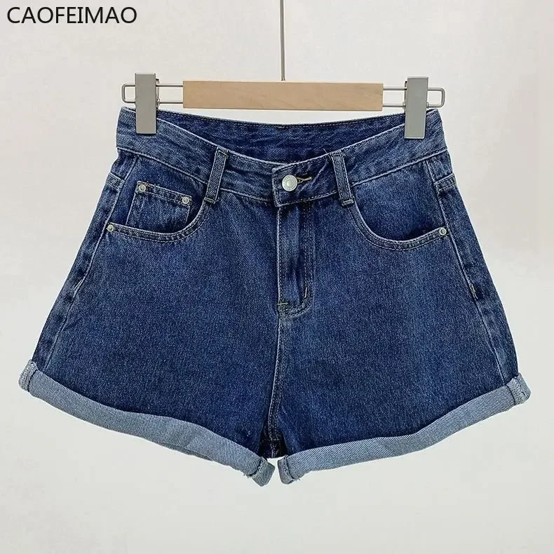 Shorts Women Denim Vintage Summer Basic Simple All-match Hot Sale High Waist Leisure Ulzzang Ladies Streetwear Chic Classic Ins