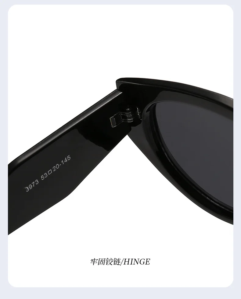 Trendy Beliebte Cat Eye Sonnenbrille Weiblich Männlich Luxus Marke Designer Brillen Outdoor Fahren Reise Schatten Unisex UV400 Lentes – Detail 12