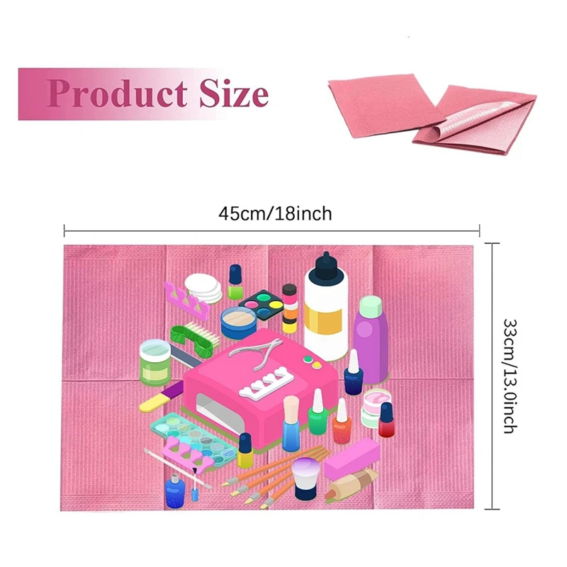 125PCS Disposable Nail Art Table Towels Mat 13 X 17Inch Waterproof Nail Art Mat Paper Sheet Clean Pads Tattooing