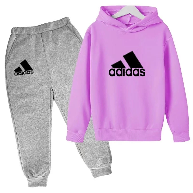 Neueste Marken-Sportbekleidung für Kinder - Hoodie-Jacke T-Shirt+Hose - Bequeme und Lockere Passform - Geeignet für Jungen und Mädchen im Alter von 3 bis 13 Jahren