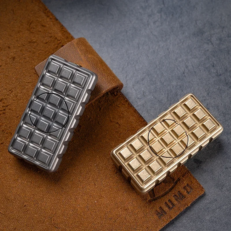 

2025 NewFidget Gyroscope EDC Square Titanium Alloy Two-leaf Adult Office Decompression Personality Toy Portable Trendy Desk Toy