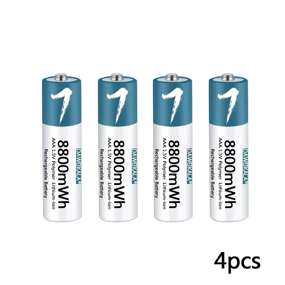 1,5 V AAA-batterij Oplaadbare lithium-ionbatterij 8800 mWh AAA-batterij voor afstandsbediening muis kleine ventilator Elektrisch speelgoed