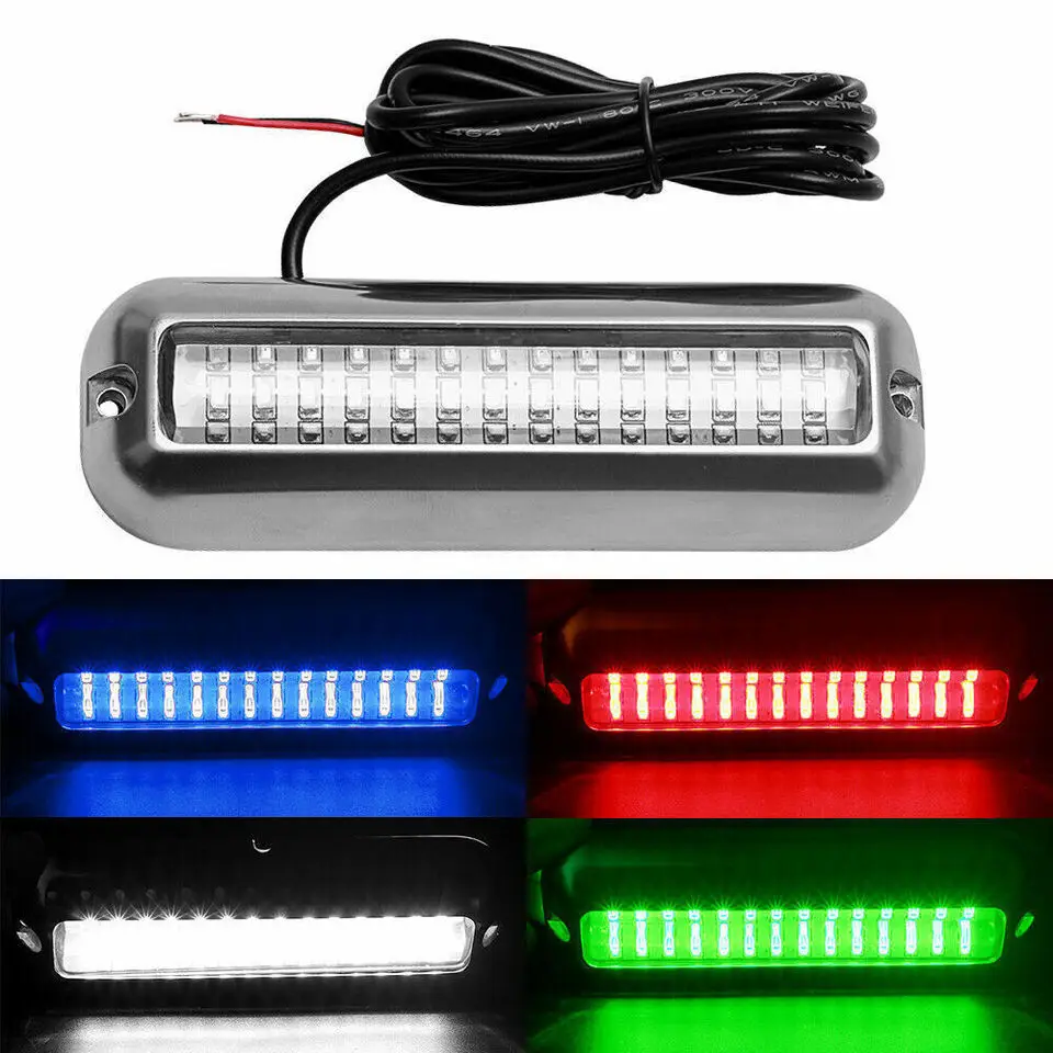 2 個 42LED ヨット水中ライトマリン LED ボートライト 12V クルーズ船ヨットボートヨットポンツーントランサム船尾ライト