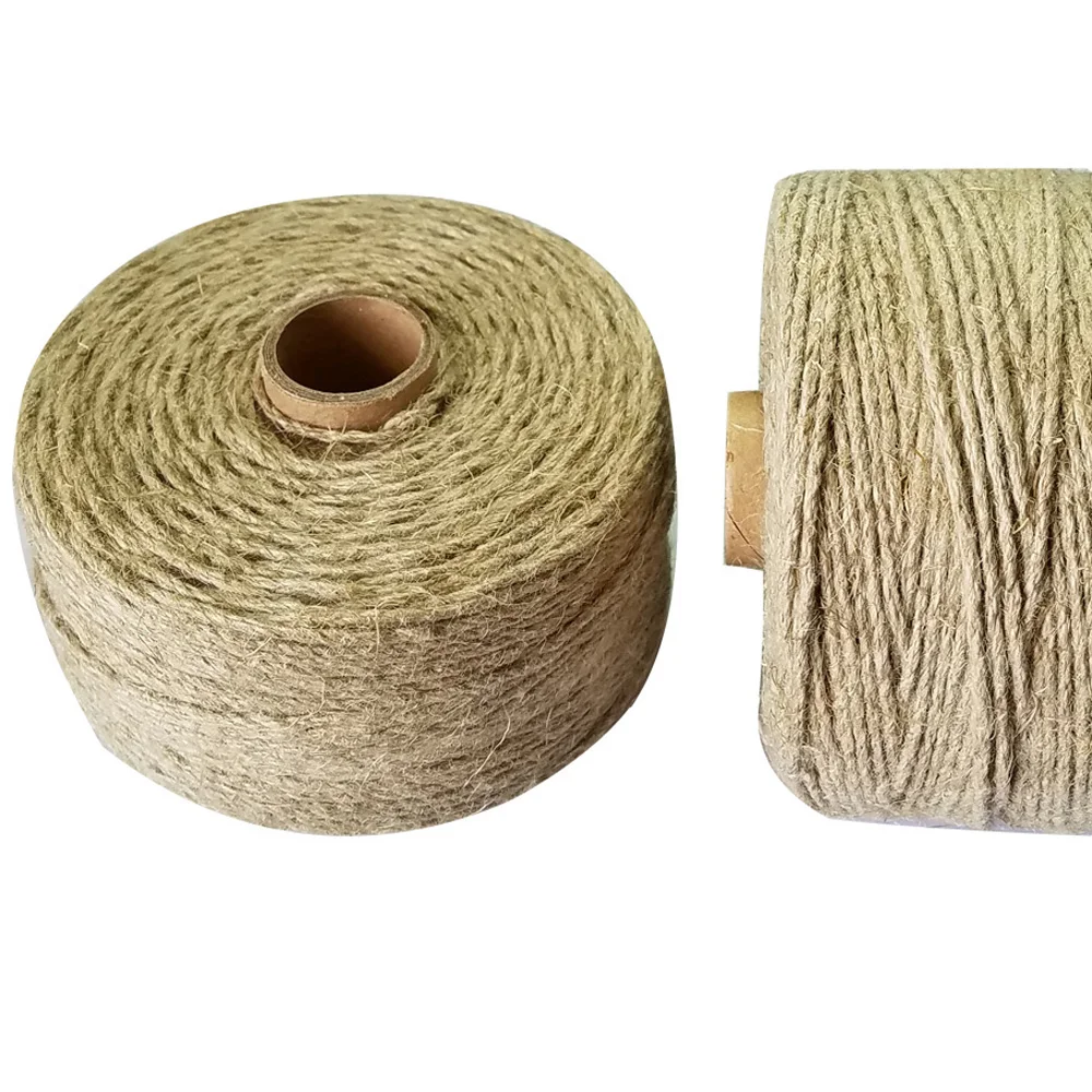 

Wholesale 100% Natural linen threads twine cords 100m/roll macrame rope for decor handmade DIY
