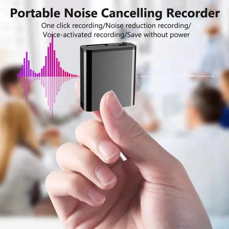 Portable Voice Recorder Mini Intelligent Voice Actived Recording Audio Sound Recorder HD Noise Reduction Mp3 Player Magnet OTG