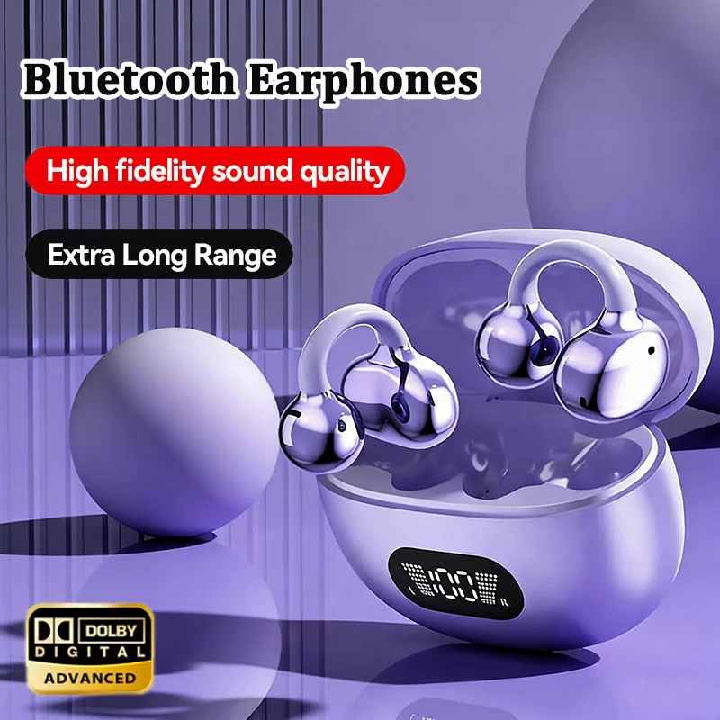 2026 For Gaming Sports Ear Clip Wireless Bluetooth Earphones With High Quality Long Battery Life Low Latency And Noise Reduction — product photo 1 of 1