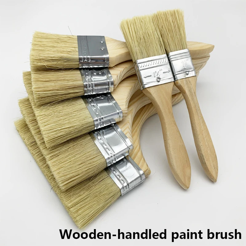 تتوفر فرش الطلاء ذات المقبض السميك والمقبض الرفيع. فرش منزلية لإزالة الغبار ذات شعيرات ناعمة وفرش خاصة