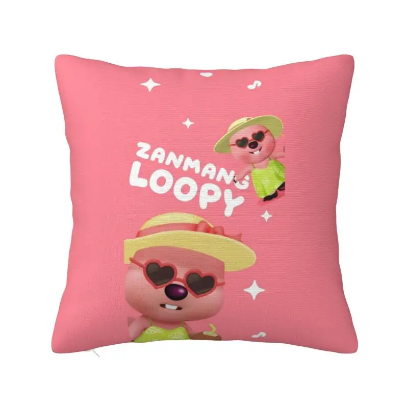 Custom Modern Zanmang Loopy Cartoon Sofa Cushion Cover Velvet Throw Pillow Case