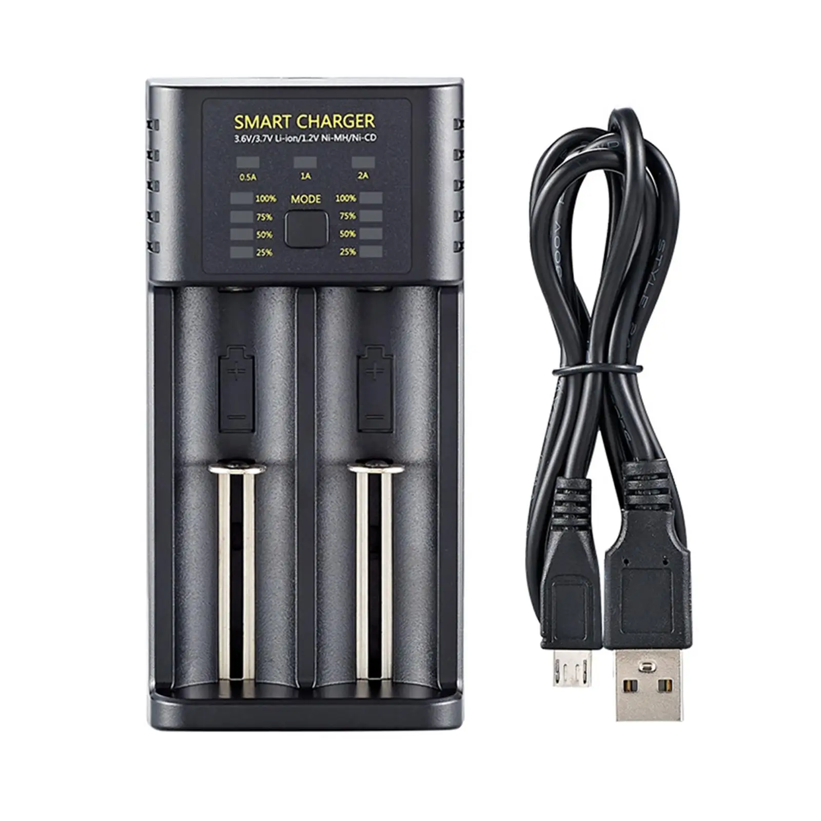Slot USB Smart Battery Charger Universal for LI-Ion/Imr 17670 18350 Icr