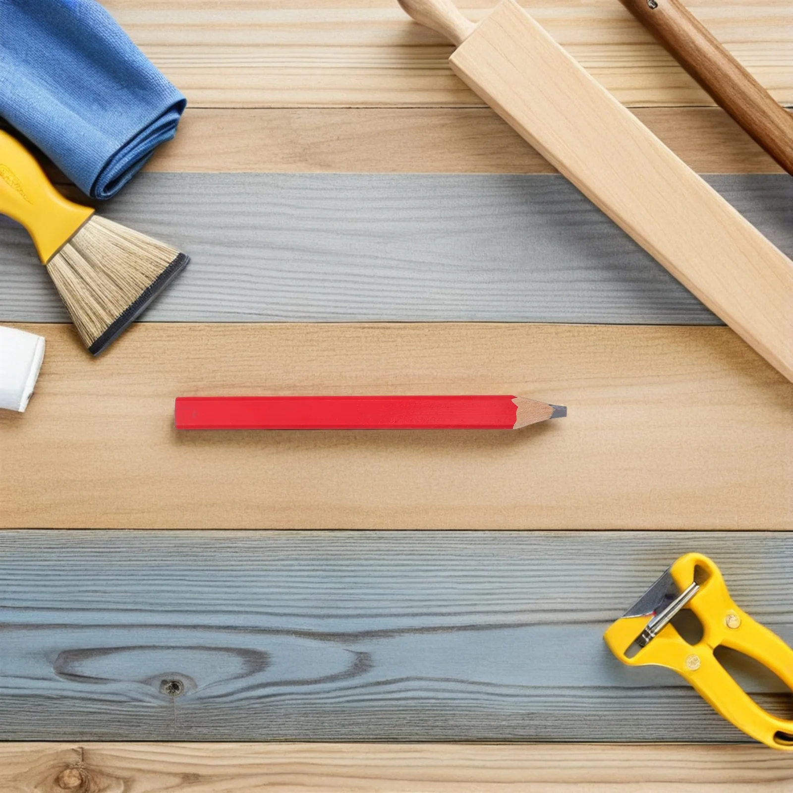 

20pcs Woodworking Pencils Black Octagonal Carpenter Pencils Hard Lead Waterproof For Construction Marking Concrete Repair Tools