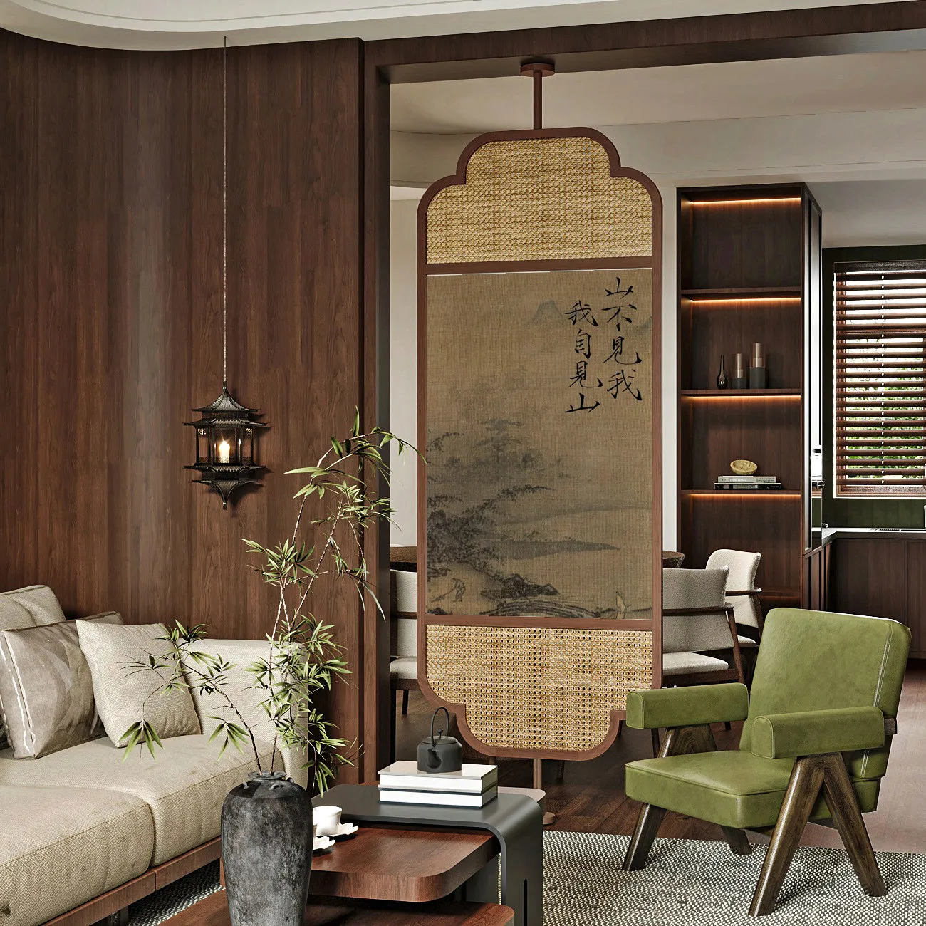 Rotating solid wood screen partition Entry door Household Chinese retro entrance partition ash wood