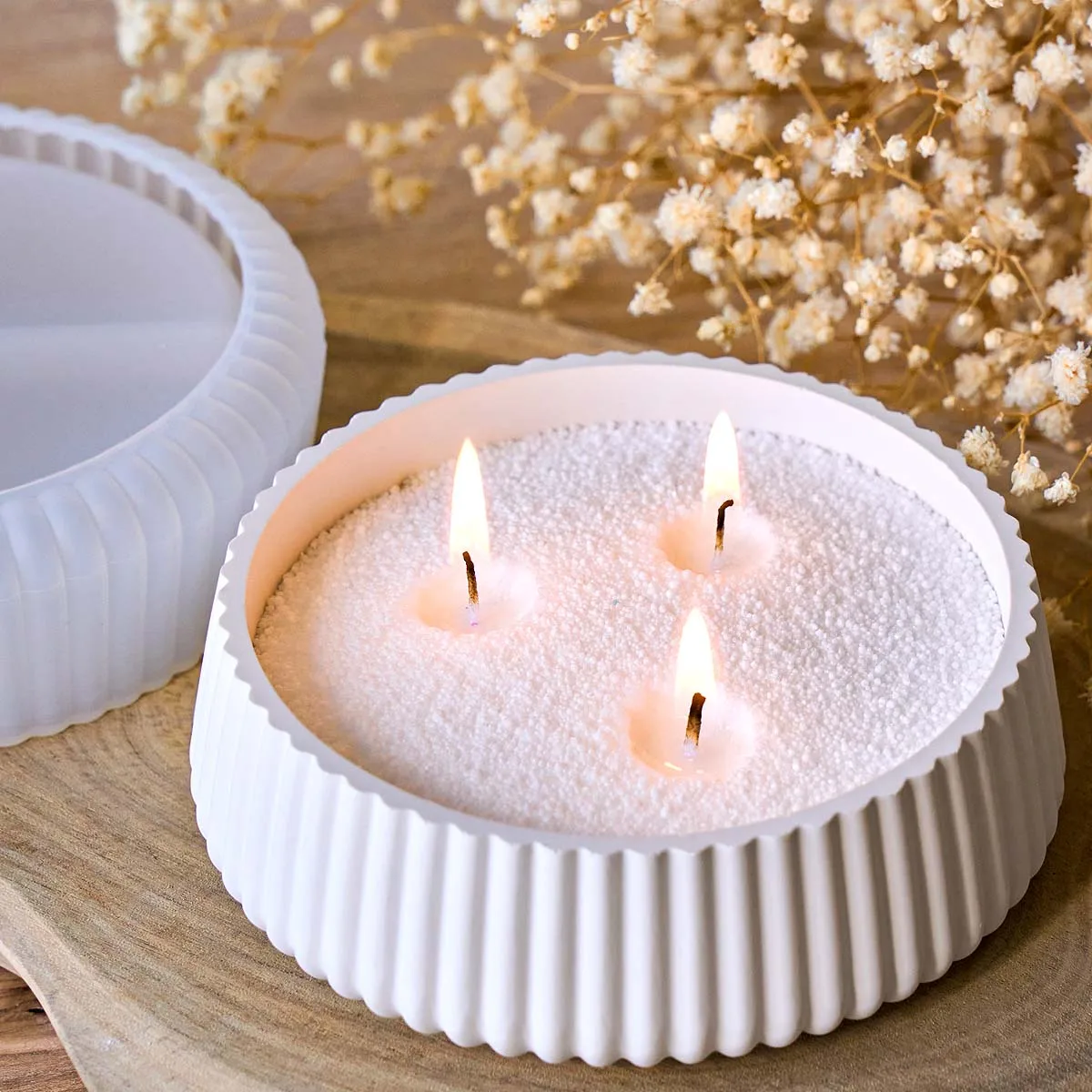 

Round Stripes Storage Bowl Silicone Mold DIY Scented Candle Vessel Flowerpot Craft Molds Handmade Plaster Resin Making Tools