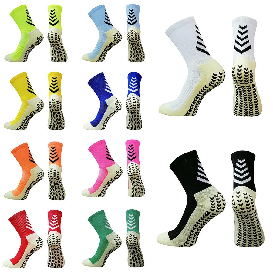 10 Pairs New Football Socks Men Women Sports Socks Non-slip Silicone Bottom Soccer Socks Outdoor Sports Baseball Socks