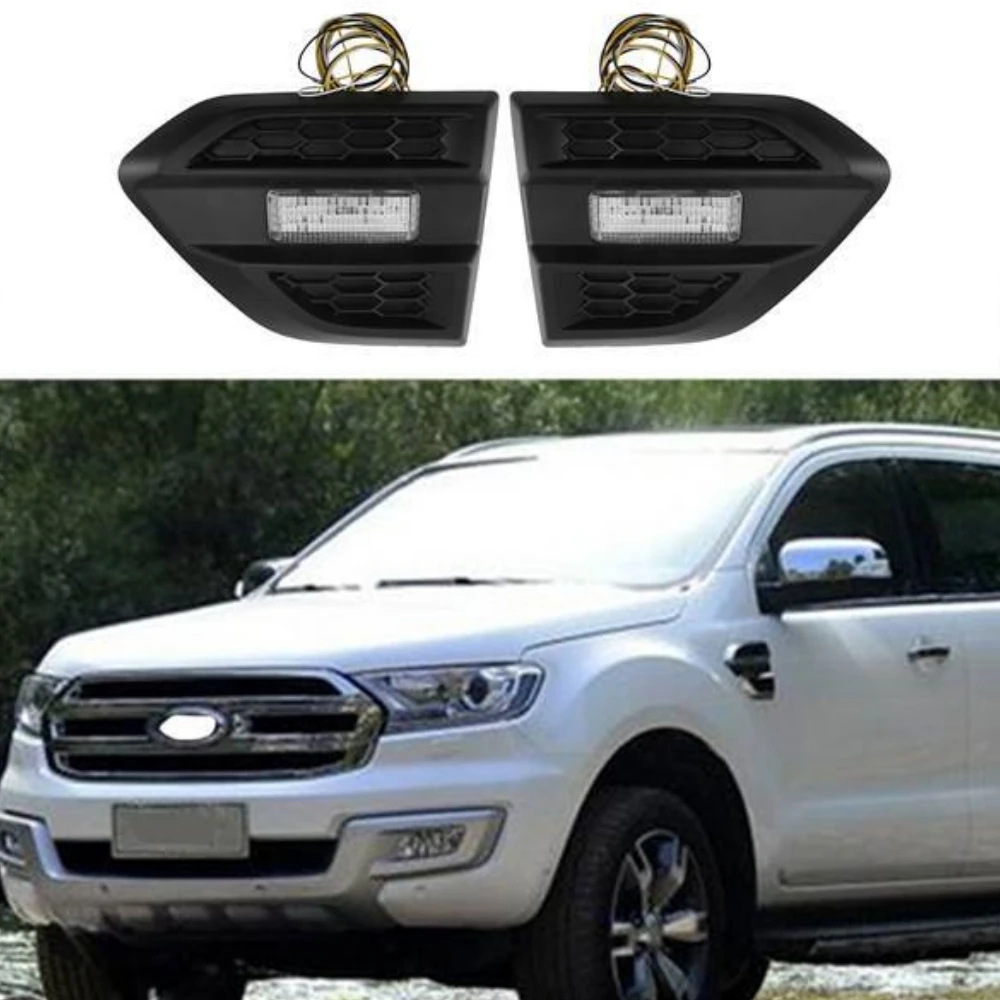 Front bumper grille cover fender light For Ford Ranger T7 T8 EVERST 2015-2018