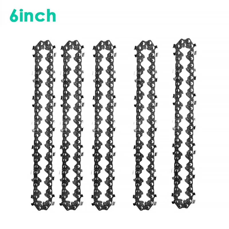 4in/6 Inch Chain Chainsaw Guide Sharp Gardening Power Tools Replacement Parts Steel Mini Electric Chain Saw Chains