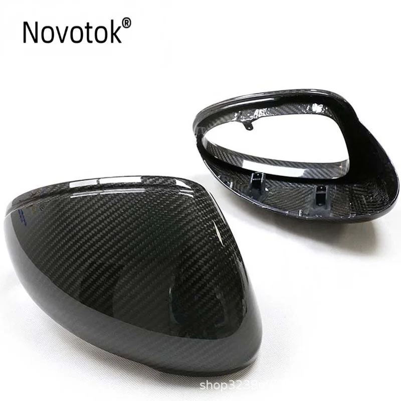 

2026 High quality real Dry carbon fiber rearview mirror housing replacement rearview mirror cover suitable for Porsche MACAN
