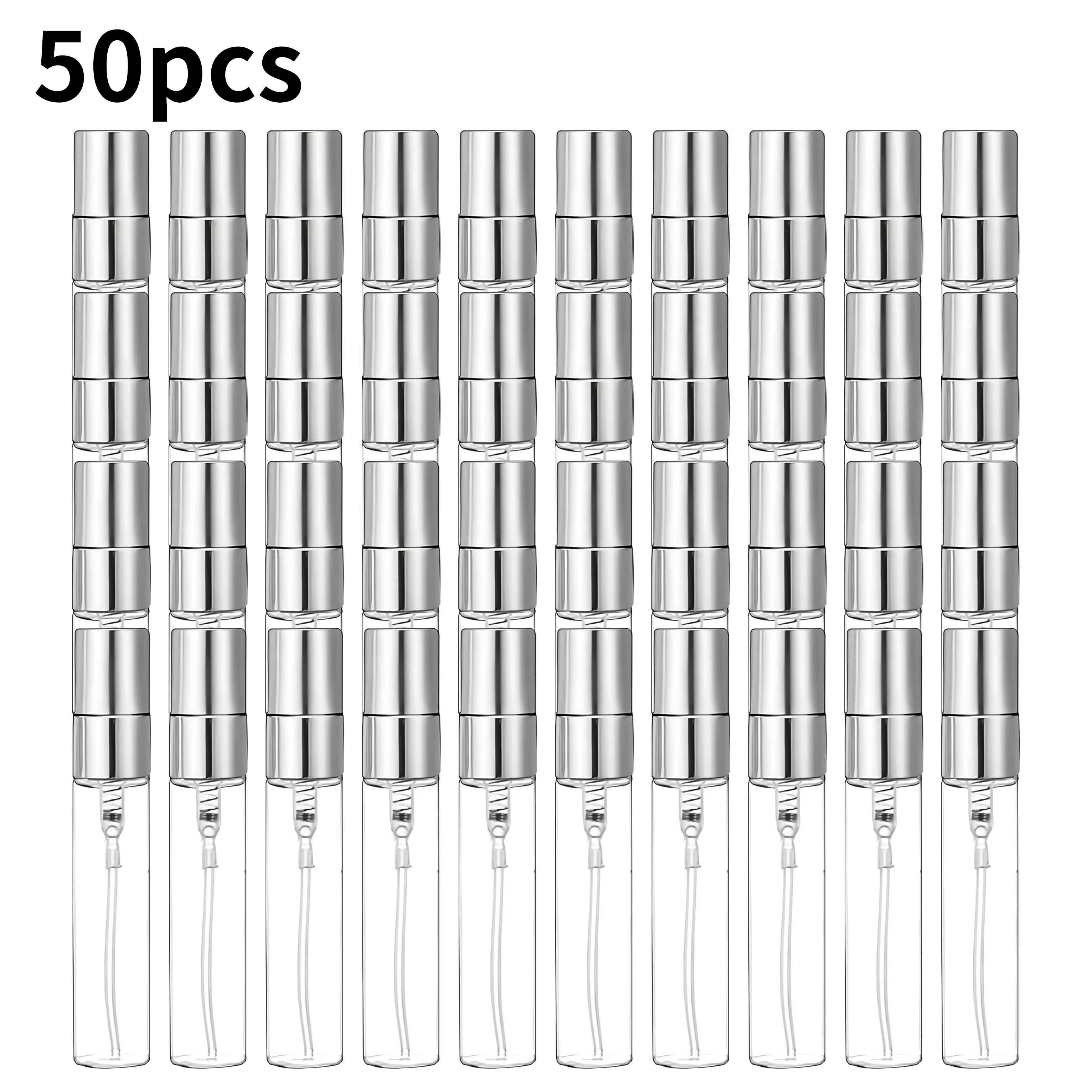 

50pcs 5ml mini perfume bottle, travel portable glass perfume bottle empty, removable spray bottle