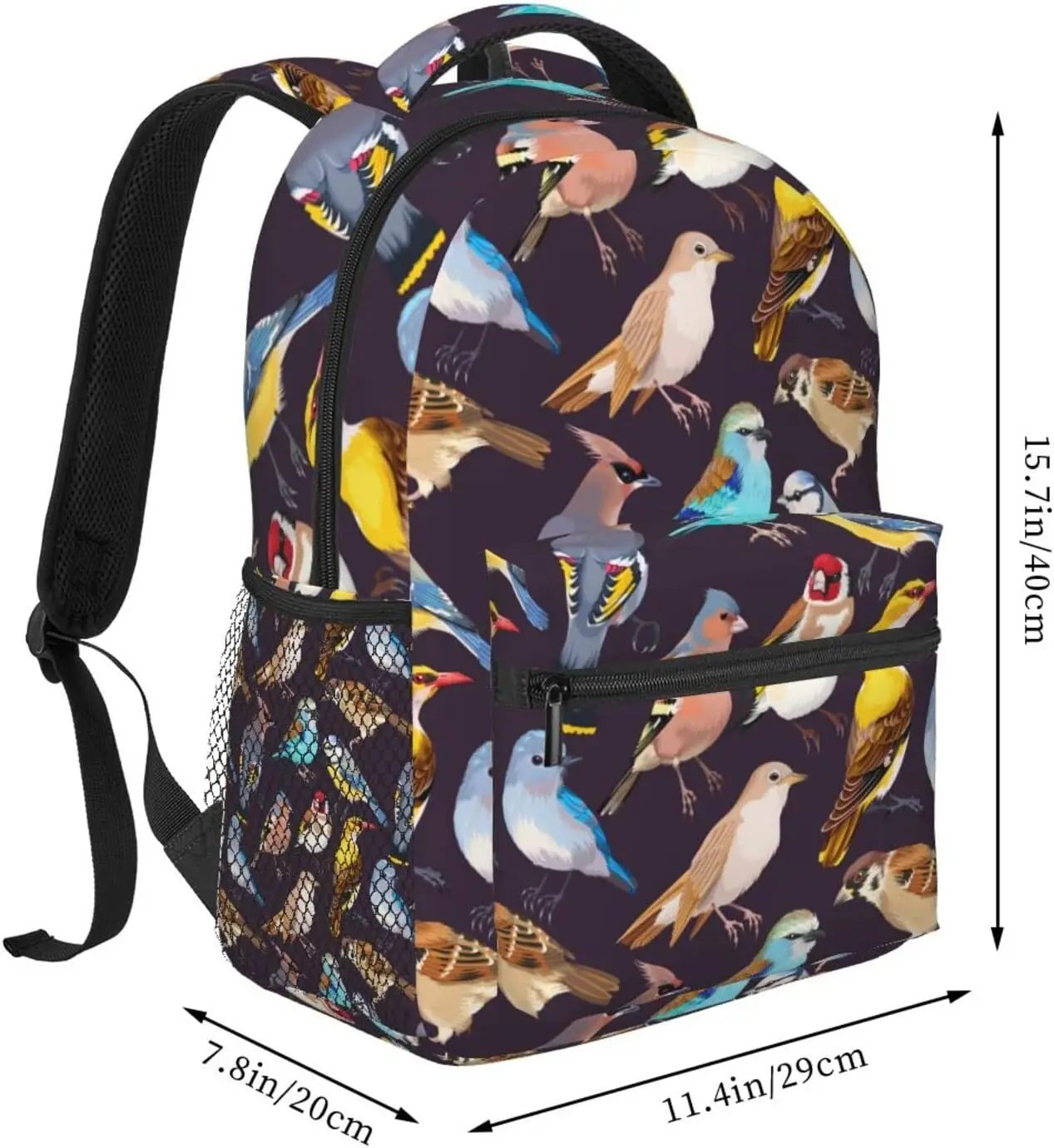 Funny Bird Pattern Backpack Big Capacity Backpack Lightweight Casual Travel Laptop Daypack for Men Women