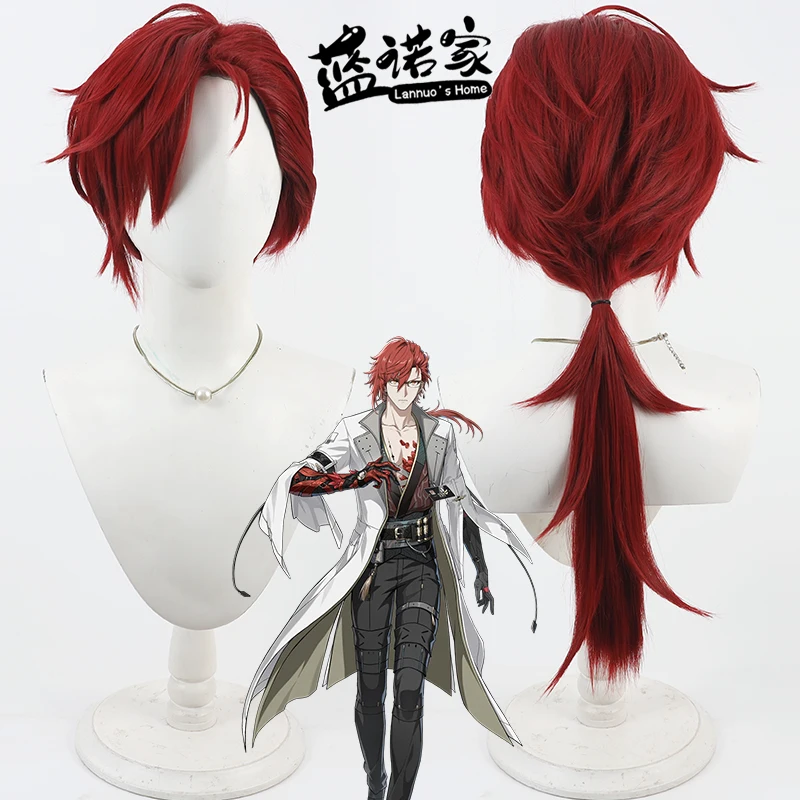 Anime Wuthering Waves Mortefi Cos 코스프레 가발 할로윈 카니발 파티 소품 합성 머리 내열성 섬유 + 가발 모자