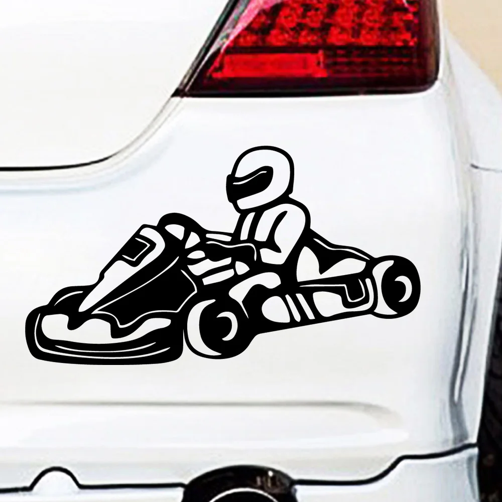 Creative Karting Car Stickers And Decals Fashion Vinyl Car Decorative Accessories Black/White