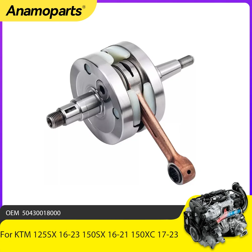 Motorcycle  Engine Parts Crankshaft Assembly For KTM 125SX 16-23 150SX 16-21 150XC 17-23 50430018000 Connecting Rod Crank Shaft