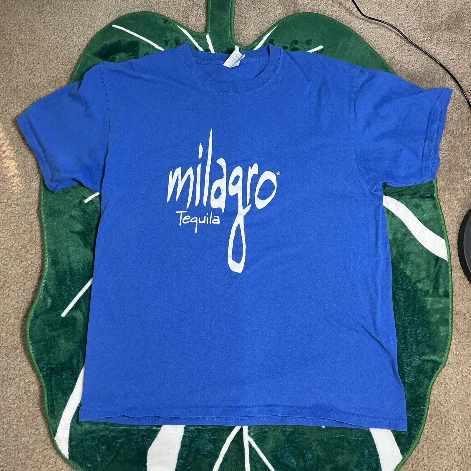 Milagro Tequila size large blue alcohol alcohol/bar Promo