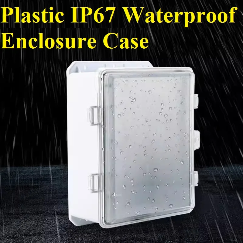 

Monitoring Equipment Outdoor Waterproof Box Power box Electrical Enclosure Case ABS Plastic Wire Box Transparent DoorPanel Cover