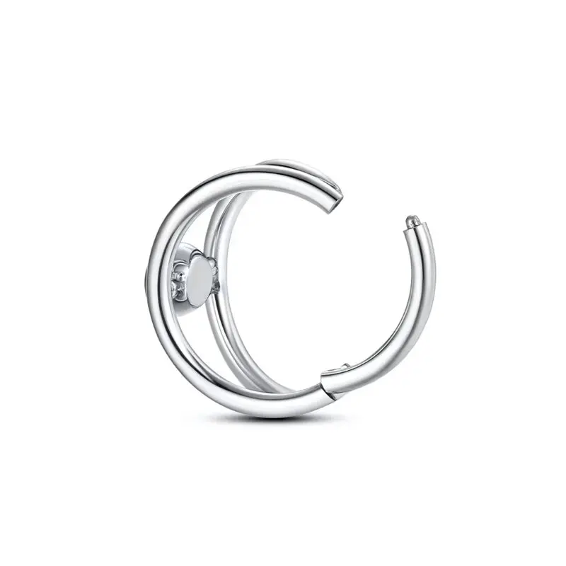 F136 Titanium Nose Ring Septum Piercing Hinged segment rings Double Layer Middle With Drill Nose Ring Body Piercing Jewelry
