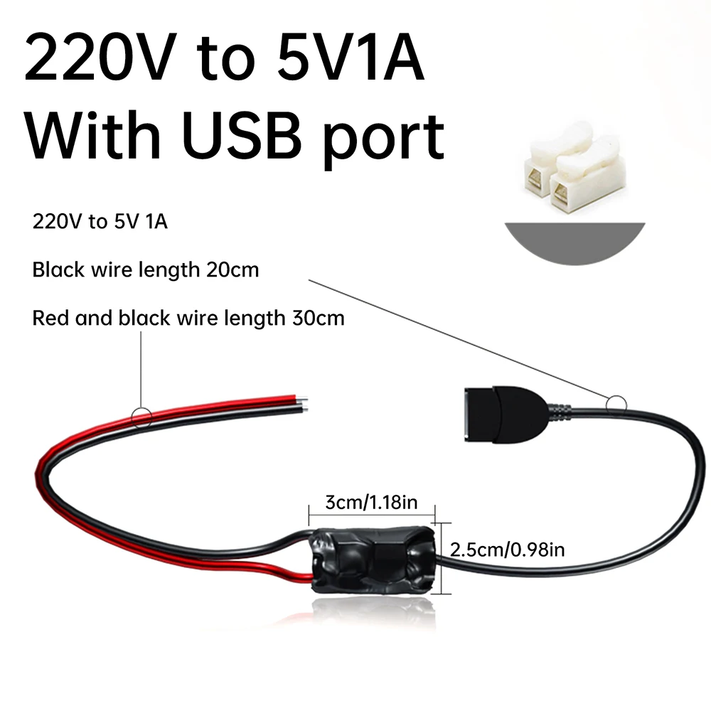 التيار المتناوب 220 فولت إلى تيار مستمر 5 فولت الجهد العاكس تيار مستمر صغير التيار الكهربائي USB/نوع C واجهة تيار مستمر شاحن التيار الكهربائي