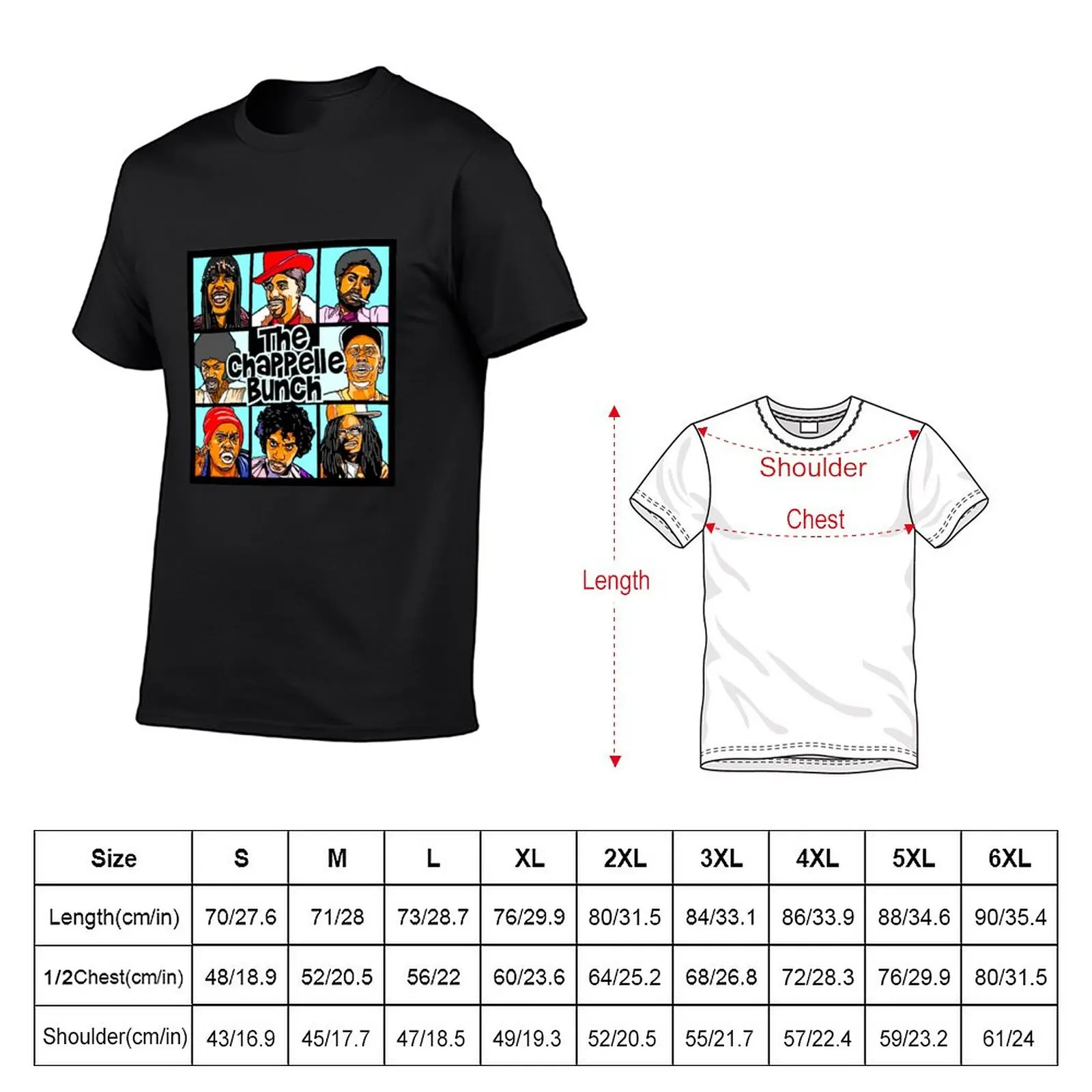 THE CHAPPELLE BUNCH COMEDY CENTRAL T-Shirt t shirt man black t shirt mens graphic t-shirts hip hop