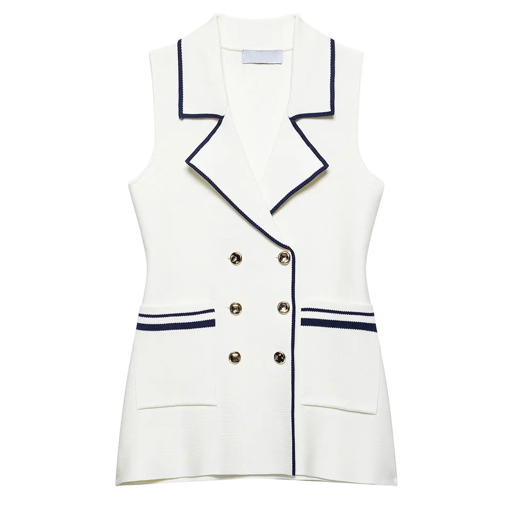 

Женский вязаный жилет INS Net Red с отделкой взрыва, модная верхняя одежда